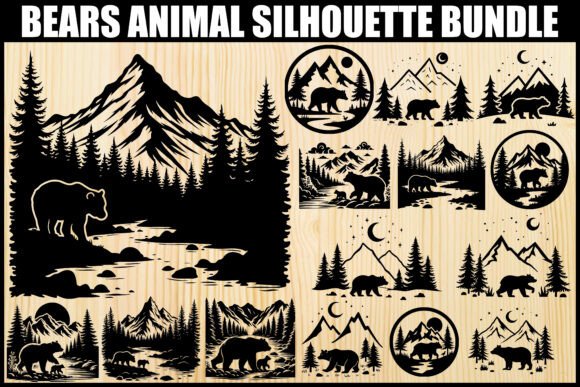 Download Bear Silhouette Vector SVG Bundle - Premium Bundle