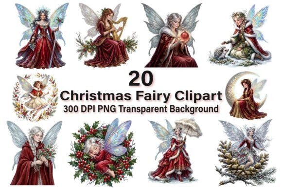 Download Magical Christmas Fairy Clipart PNG - Premium Bundle