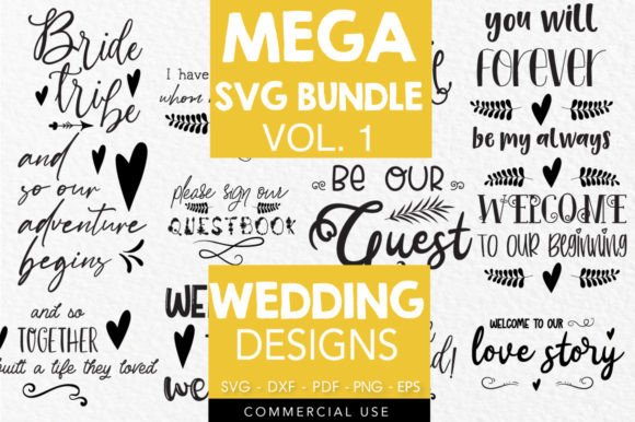 Download Wedding Designs SVG Bundle Vol. 1 - Wedding designs Collection