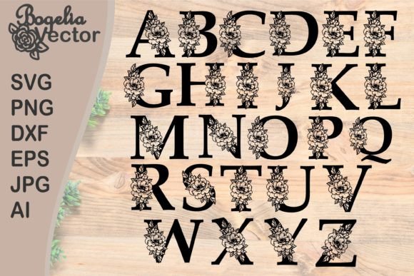 Download Floral Alphabet Svg, Monogram Letters - Premium Resources